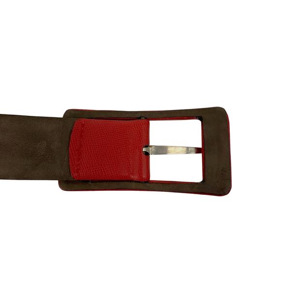 Jil SANDER Leather Belt with Leather Buckle in Red XS main image 13